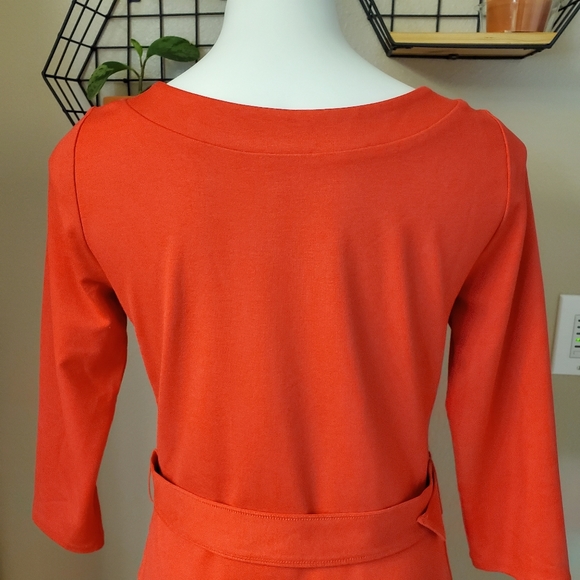 Ann Taylor Factory Belted Ponte Flare Dress - S - Picture 5 of 8